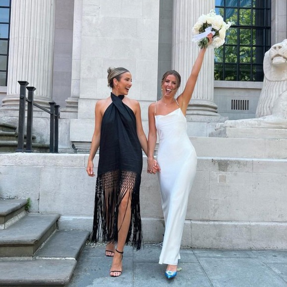 NWT Zara Linen Dress With Fringe - Picture 15 of 16